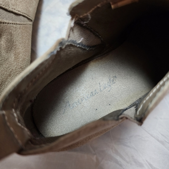 America Eagle AEO Tan Brown Suede Heeled Ankle Bootie Boot Women's Size 8.5 EUC - Picture 8 of 13